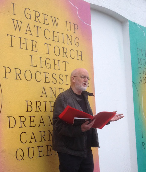 Adrian did a poetry reading at Chalkwell Hall on Saturday as part of the Essex Book Festival.  After rain in the morning the weather cleared just long enough for him to do his reading then started to rain again while we were having coffee afterwards.